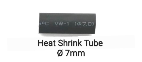 Heat Shrink Tube ø7mm 100m/roll Black